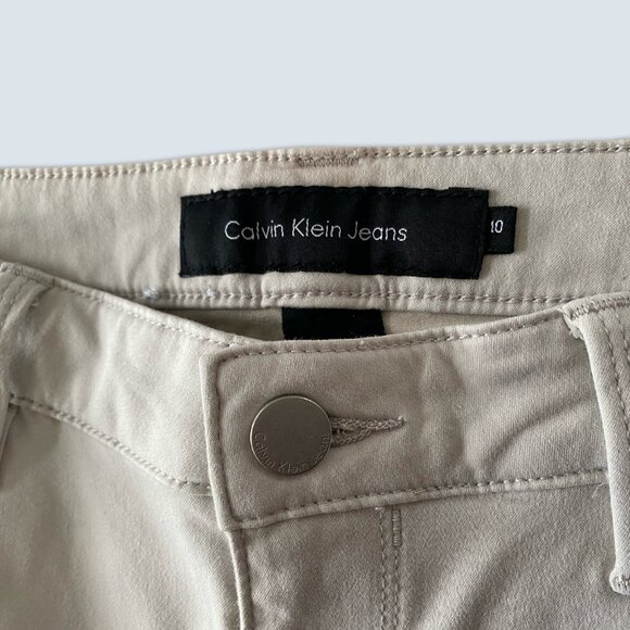 Calvin Klein White/Light Grey Jeans Size 10 - Picture 2 of 6